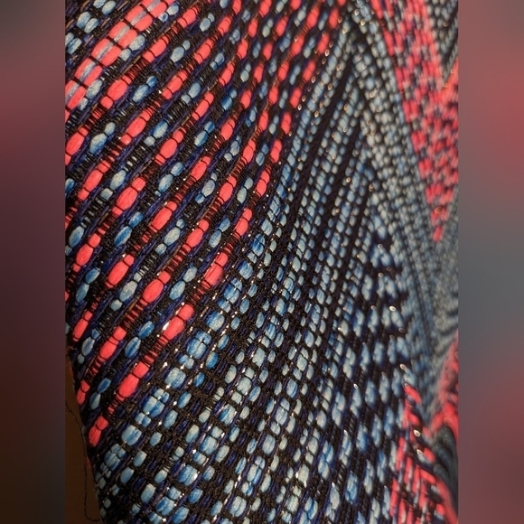 Shoshanna neon tweed Liasa chevron dress - Picture 10 of 13